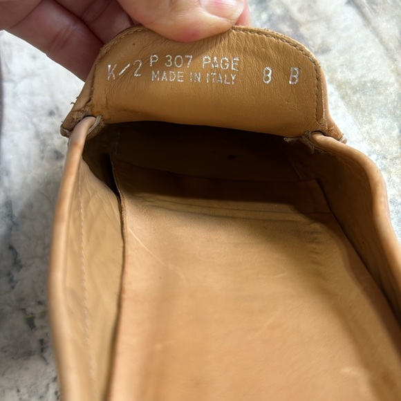 Vintage blue monogrammed Coach slide on shoes sz 8B - Picture 11 of 12